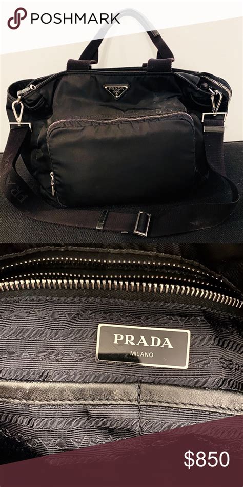 saks Prada diaper bag